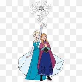 Anna And Elsa Clip Art From Frozen - Frozen Elsa Clip Art, HD Png Download - anna frozen png