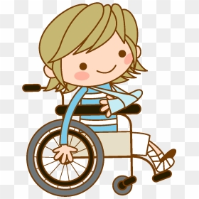 Cartoon Patient Wheelchair Element - Patient Wheel Chair Cartoon, HD Png Download - wheelchair silhouette png