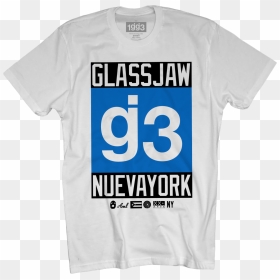 Eyewtkas G3 Blue Nueva York White T-shirt - Active Shirt, HD Png Download - white t shirt template png