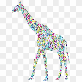 Polyprismatic Tiled Giraffe Landscape Silhouette Minus - Clip Art, HD Png Download - wheelchair silhouette png