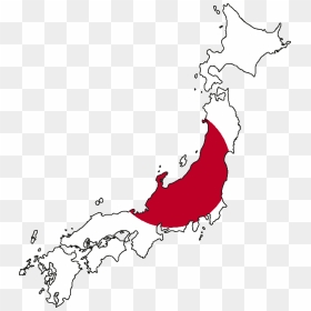 Japan Landkarte Umriss - Japan Country Map Flag, HD Png Download - japanese flag png