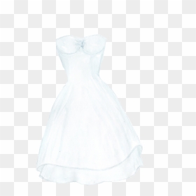 Cocktail Dress Wedding Dress White Satin - White Dress Transparent Background, HD Png Download - wedding veil png