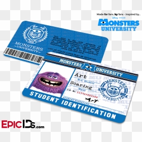 Monsters University Cosplay Student Id Card - General Supply, HD Png Download - monsters inc logo png