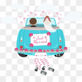 We Are Shift Events - Just Married Car Cartoon, HD Png Download - just married png