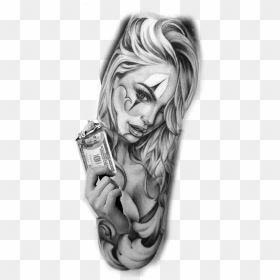 Chicano Forearm Tattoo Drawings, HD Png Download - face tattoo png