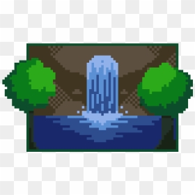 Waterfall Pixel Art , Png Download - Pixel Art Water Fall, Transparent Png - water fall png