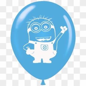 Balloons Printed 2 Sides Minions 15 Pcs Pack Nd - Balloon, HD Png Download - blue balloon png