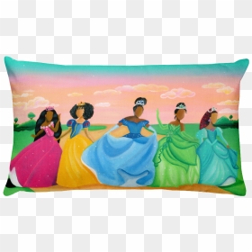 Black Princesses Pillow - Painting, HD Png Download - princess poppy png
