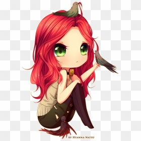 Sketch Chibi Commission For Lindyrex After Having Some - Red Hair Green Eyes Female Anime, HD Png Download - green eyes png