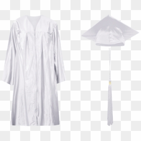 Graduation Gown Png - High School White Toga For Graduation, Transparent Png - cap and gown png