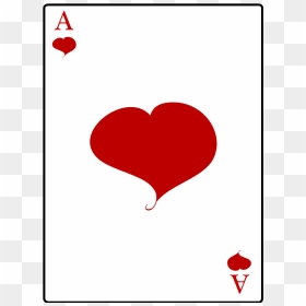 Ace Of Hearts Playing Card- - Transparent Card Heart, HD Png Download - ace card png