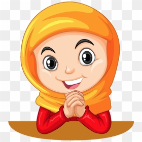 Transparent Muslim Girl Clipart - Girl Muslim Cartoon Png, Png Download - muslim png