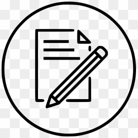 Document Paper Write Pen - Pen And Paper Black And White, HD Png Download - pen and paper png