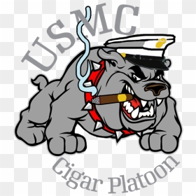 Marines Drawing Bulldog Huge Freebie Download For Powerpoint - Bulldog Graphic With Cigar, HD Png Download - usmc logo png
