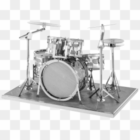 Metal Earth Musical - Metal Earth Drum Kit, HD Png Download - drum set png