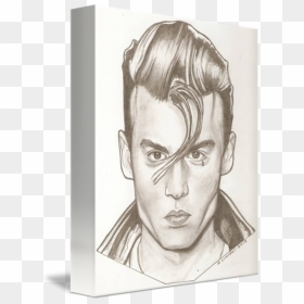 Johnny Depp By Rob Png Black And White Stock - Art Johnny Depp Portrait Drawing, Transparent Png - johnny depp png