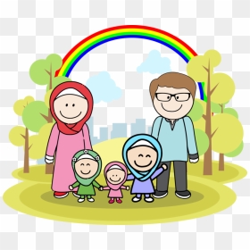 Best Muslim Png - Muslim Family Cartoon Png, Transparent Png - family clipart png