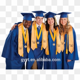 Wholesale Packaged Graduation Gown Cap Tassel Stole - Graduation Cap And Gown Png, Transparent Png - cap and gown png