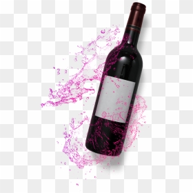 Wine Bottle, HD Png Download - wine splash png