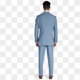 Light Blue Suit Back View - Man In Suit Back View, HD Png Download - man in a suit png