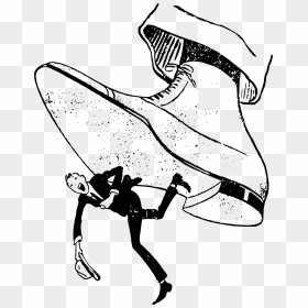 Shoe Steps On Man Clip Arts - Shoe Stepping On Something Drawing, HD Png Download - foot steps png