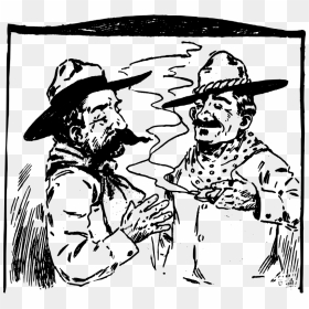 Smoking Cowboys - Illustration, HD Png Download - cowboys png