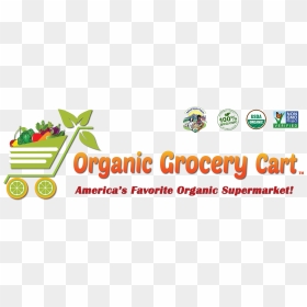 Organic Grocery Cart - Graphic Design, HD Png Download - grocery png