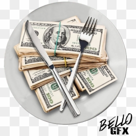 Money On Food Plate - Big Dreams Big Money, HD Png Download - food plate png