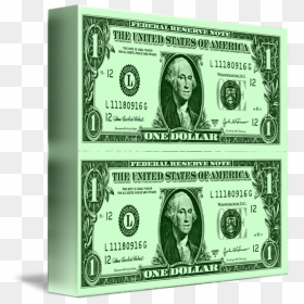 Washington State Bill Background Clipart Clip Art Library - Dollar Bill Made, HD Png Download - one dollar png