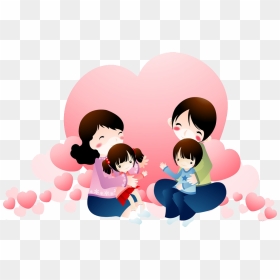 Family Happiness Child - Cartoon Happy Family Family Love, HD Png Download - family clipart png