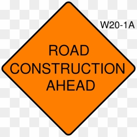 Road Construction Ahead Clip Art At Clker - Traffic Sign, HD Png Download - construction sign png