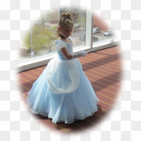 Girl Cinderella Ball Gown Party Dress - Gown, HD Png Download - wedding veil png