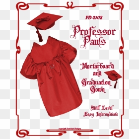 Dog Graduation Gown Pattern, HD Png Download - cap and gown png
