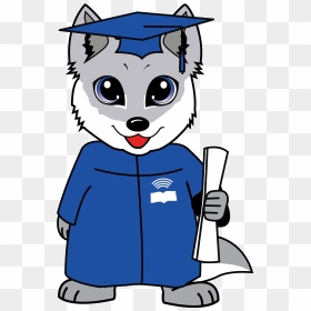 Wolfie In Cap And Gown Image, HD Png Download - cap and gown png