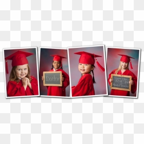 Graduation Session Pictures Kids, HD Png Download - cap and gown png