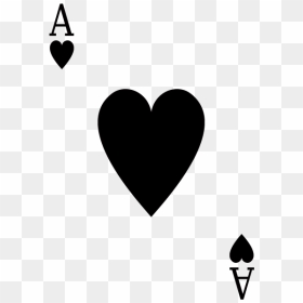 Ace Of Hearts Png - Ace Of Hearts In Black, Transparent Png - ace card png
