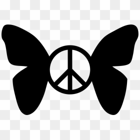 Butterflies And Peace Signs, HD Png Download - dove clipart png