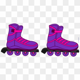 Roller Skates Clipart Two Kid - Clipart Rollerblades, HD Png Download - roller skates png