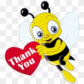 Clipart Bee Anatomy Transparent - Bee Saying Thank You, HD Png Download - cute bee png