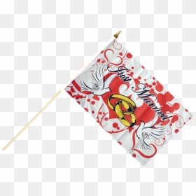 Just Married With Doves Hand Waving Flag - Illustration, HD Png Download - just married png