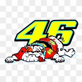 Valentino Rossi Logo Png - Valentino Rossi 46 Cartoon, Transparent Png - bulldog logo png