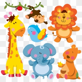 Illustration Giraffe Animals Cartoon Animal Free Download - Baby Cute Animals Cartoon, HD Png Download - cartoon animals png