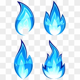 Flame Fire Drawing Clip Art - Clipart Blue Fire, HD Png Download - blue flames png transparent