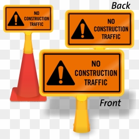 Stop Please Wait For Attendant Sign, HD Png Download - construction sign png