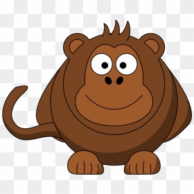 Huge Cartoon Monkey Svg Clip Arts - Monkey Clipart Brown, HD Png Download - cartoon monkey png