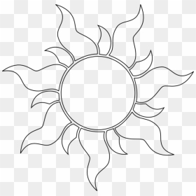Thumb Image - Outline Tangled Sun, HD Png Download - black sun png