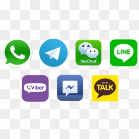 Whatsapp Telegram Viber Wechat , Png Download - Viber Line Whatsapp Wechat, Transparent Png - wechat logo png