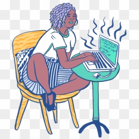 A Woman Applying For A Rad Scholarship For Women Studying - Women In Stem Art, HD Png Download - studying png