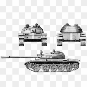 T-55 Schematic - T 55 Tank From Front, HD Png Download - tanks png