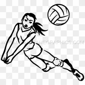 Volleyball Player Drawing Clipart Drawing Volleyball - Volleyball Player Line Art, HD Png Download - volleyball player png